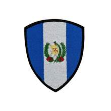 1 pieza Parche bordado con forma de escudo de la bandera nacional de 8.5*7cm, de cruzada, con cierre de gancho y bucle (adecuado para América, Europa, Asia y talla grande países), parche de moral militar táctico - Multicolor - Ver 41