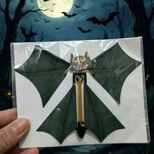1个飞行蝙蝠魔术道具，新奇蝙蝠魔术道具，适合青少年，万圣节礼物，玩具 - 彩色 - 查看 11