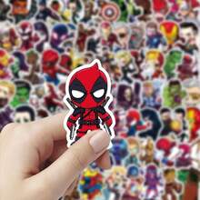 Marvel 100张漫威英雄Q版可爱贴纸卡通蜘蛛侠钢铁侠电影贴纸DIY手机装饰 - 彩色 - 查看 3
