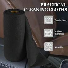 Kitchen Cleaning Paper And Cloth50PCS Microfiber Cleaning Cloth Roll 10*10 Tear Away Microfiber Towels Reusable Washable Cloth Paper Towels Multi-Purpose Cleaning Rags For Car Home Kitchen Garage Shop Black - 黑色的 - 查看 3