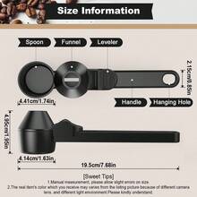 1/2 Set Reusable Coffee Capsule Scoop And Funnel, 2 Tbsp Capacity Coffee Measuring Spoon, Suitable For Ground Coffee, Protein Powder, Tea Leaves - Coffee Scoop - View 4