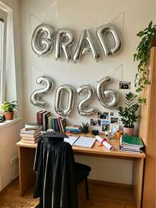 kumozawa 8pcs Graduation Party Decorations Balloons, 16 Inch 2026 Letter Foil Balloons (4 Colors), Suitable For 2026 Graduation Party Decor, Commencement Ceremony, 2026 Graduation Celebration Props - View 5