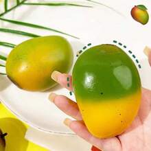 Schylling 1pc Mango Squeeze Toy, Creative Novelty Toy, Moldable Fluid, Temperature Changing Mango, Stress Relief Squeezy Toy - Multicolor - View 2