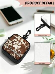 1 chiếc túi đựng đồ ăn cho thú cưng họa tiết da báo thời trang, thiết kế hình dấu chân, túi đeo hông huấn luyện thú cưng di động, túi đi dạo ngoài trời cho chó, túi đựng đồ đa năng có khóa kéo, có móc, chất liệu polyester nhẹ bền, thích hợp cho du lịch, huấn luyện và sử dụng hàng ngày. Thích hợp cho chủ nuôi chó và người huấn luyện chó mang theo đồ ăn vặt, phụ kiện cho chó, đồ ăn nhẹ, đồ chơi cho chó, túi đi dạo cho chó, hộp đựng đồ ăn cho chó. - Nhiều màu - Xem 6