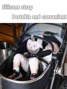 Stroller Hanging Toy, Baby Music Story Machine, Portable Baby Soother, Carry-On, Owl Shaped, Moonlight Melody Nightlight Soother - Multicolor - View 4