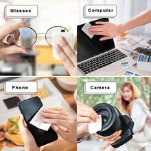 300/200/100pcs Lens Cleaning Wet Wipes | Multi-Purpose Pre-Moistened Wet Wipes | Individually Packaged | Suitable For Glasses, Cameras, Mirrors, Screens And Electronics, Suitable For Home Or On-The-Go - Premium Cleaning Wipes - View 7
