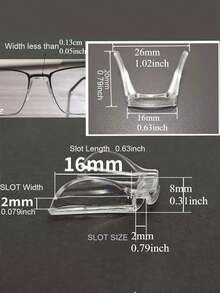 Comfortable U-Shaped Silicone Eyeglass Nose Pads, Transparent Invisible Non-Slip Eyeglass Nose Pads - Non-Slip Eyeglass Accessories Reduce Eyelash Pressure And Improve Field Of Vision, Suitable For Nearsighted, Reading, Fashion Glasses And Fashion Frames - Comfortable Mark-Free Nose Pads - Multicolor - View 10