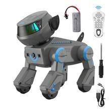 RC Robot Dog With AI Smart Interaction, Gesture & Touch Control, Music, Programming & Bluetooth Connection, RC Robot Toy For Kids - Grey - View 3