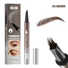 W3W 4D Eyebrow Pencils With Professional Square Brush Tip For Realistic Hair Like Strokes Waterproof Long Lasting Smudge Proof Natural Contour Effect Easy To Apply Brow Makeup For Beginners And Daily Use Perfect Holiday Or Birthday Gift For Women Seeking Defined Natural Looking Eyebrows - 多色 - 查看 11