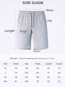 Short décontracté à cordon de serrage pour hommes, short d'été ample avec poches, bas de sport de base adapté pour la marche, les voyages et le style de rue - Gris foncé - Voir 3