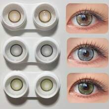 1 Pair Green Soft Color Contact Lens, 14.5mm, 1 Year Disposable, Fashionable Beauty - Green - View 2