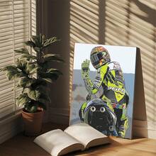 1pc Frameless Motorcycle Racing Poster And Print Wall Art Sports Car Motorcycle Canvas Painting Decor For Living Room Home - Multicolor - View 6