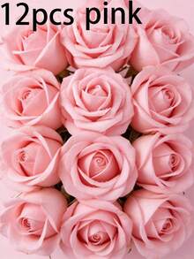 Artificial Roses Flowers With Flexible Stems Components To Achieve Natural Look In Diy Crafts Everlasting Blossoms For Women Workers Crafters Artificial Roses Flowers For Decorating Office Desks Bedroom House Wedding Party Supplies Pieces For Table - Multicolor - View 17