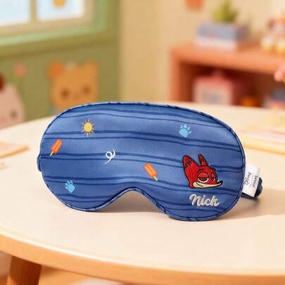 Miniso Disney Zootopia Judy & Nick Striped Eye Mask, Soft Skin-Friendly Breathable, For Home Naps Travel Light Blocking Eye Care,Portable For Business Trip Travel Eye Care(1 PC)