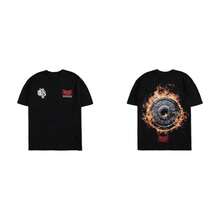 Darcsport T-Shirt, Loose Fit Fitness T-Shirt, Printed Short-Sleeve Pure Cotton Couple's Top - màu đen - Xem 1