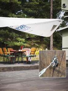 1 Set 6-Inch Outdoor Canopy Hardware Kit, Includes Swivel Hooks And Brackets, Suitable For Triangle/Rectangle Canopy, Patio Shade Installation Hardware - A - View 4