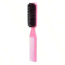 3/1pc - Double-Sided Styling Comb, 2-In-1 Hair Brush For Baby & Kids, Suitable For Hairstyling, Quick Hair Cleaning, And Soft Neck Dusting - Multicolor - View 9