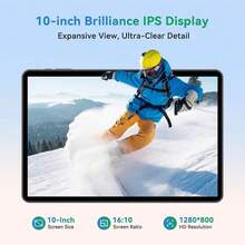 Qetupa M9-4 10.1 吋 Android 15 平板電腦,4GB RAM+64GB/128GB ROM,八核心 1.8GHz 處理器,HD(1280x800) IPS 觸控螢幕,BT 5.2&802.11ac WiFi5,GPS,5MP 前置鏡頭&13MP 後置鏡頭,6000mAh 大電池,不支援 SIM 卡(無適配器) - 綠色 - 查看 3
