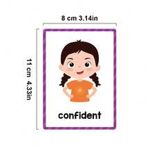 28 Sets My Emotional Feelings English Learning Word Cards Children Education Learning Enlightenment Flashcards - Apricot - View 11