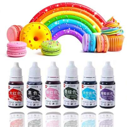 Food Coloring For Baking - Cake Coloring Liquid Set For Dessert Decorating, Food Dye For Icing,Fondant,Cookies,Easter Egg