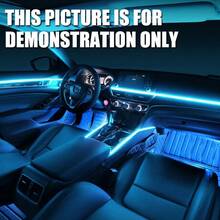 2/3/4/5M RGB Car Interior Ambient LED Light Strip Invisible USB Fiber Optic Atmosphere Lamp Support APP Control - A - View 2