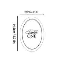 10pcs/Set Oval Table Numbers -Event Wedding Table NumberAssignment-Formal Calligraphy- Elegant Simple TableNumbers -Card StockTable Numbers - Multicolor - View 6