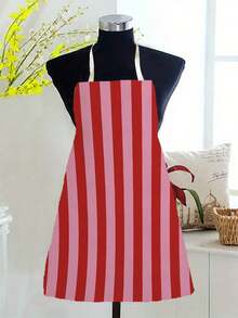 1pc Geometric Pattern Single-Sided Printed Apron, Unisex Adult Bib Apron With Halter And Tie For Home Kitchen, Cartoon Household Cooking Protective Apron - Multicolor - View 8