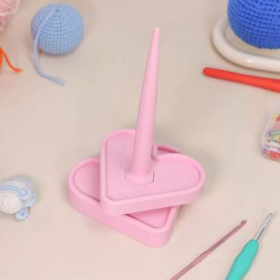 Giá đỡ sợi bằng nhựa di động, dụng cụ đan móc cho người mới bắt đầu, giá đỡ cuộn chỉ may, dụng cụ quấn len.