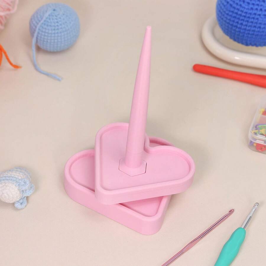 纱线支架 便携式塑料纺纱编织工具 初学者钩针支架 缝纫线轴 毛线球绕线器