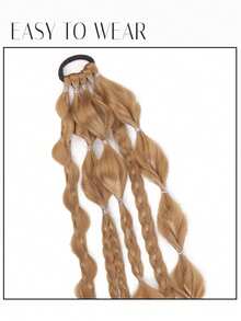 24 Inch Handmade Mixed Color Bubble Twist Hair Extensions - Vacation Style Hair Extensions, Suitable For All Hair Types - Multicolor - View 4
