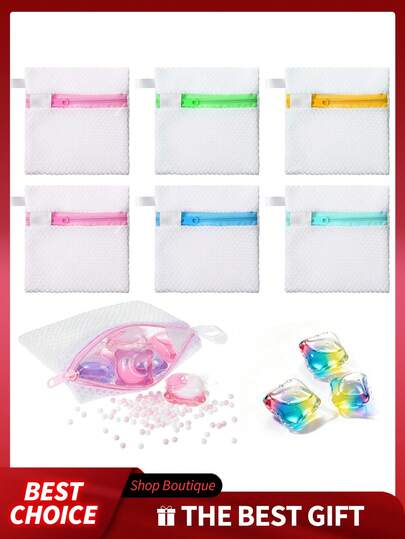 3pcs/Set Sandwich Mesh Laundry Detergent Capsule Bags, Mini Laundry Bags