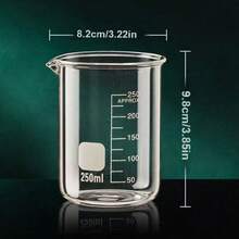 1pc High Borosilicate Glass Thick Graduated Beaker, Transparent Heat-Resistant Multipurpose Measuring Cup, Chemistry Lab Glassware, Heat-Resistant Kitchen Tool, Multifunctional Beaker - Transparent - View 11