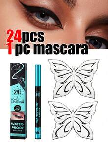 4張32片眼妝模板貼紙 眼線眉毛模板貼 4種不同花紋 西式眼線眉毛塑形模板貼 貓眼眼線輔助貼 狐狸眼眼影眼線輔助貼 妝容模板貼 妝容工具 平價高品質 居家裝飾 梳妝 旅行 臥室 化妝配件 - 彩色 - 查看 11