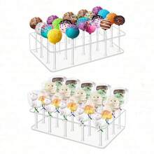1 chiếc giá đỡ kẹo mút bằng acrylic trong suốt 15/20 lỗ, thích hợp để trưng bày món tráng miệng trong các bữa tiệc sinh nhật, đám cưới, tiệc tùng. - Trong sáng - Xem 1