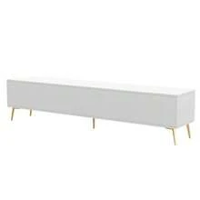 TV Stand For 75-Inch TVs, Low Shelves, TV Boards, TV Cabinet, Entertainment Center, TV Console Table, Modern Entertainment Center, Multimedia Console (White) - 白色 - 查看 6