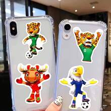 50 miếng dán với các thiết kế từ Giải vô địch bóng đá thế giới FIFA 2026, bao gồm linh vật của giải đấu, Maple, Mesayu và Klachi, hoàn hảo để trang trí sổ tay, máy tính bảng, điện thoại và làm đồ dùng lưu niệm cho người hâm mộ. - nhãn dán - Xem 4