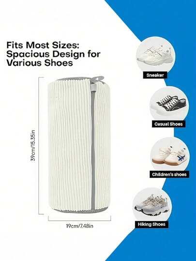 1pc 360° Durable Shoe Washing Bag, Special Noise Reduction & Anti-Deformation Washing Machine Bag, Reusable Laundry Bag With Air Drying Function, Suitable For Sports Shoes, Canvas Shoes, Children's Shoes, Men's Shoes, Women's Shoes And Other Types Of Shoes/Bathroom Items