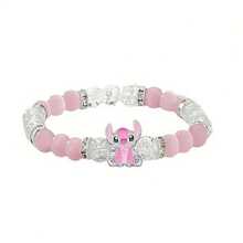 Pulsera de Stitch para mujeres y hombres - Pulsera de silicona con diseño de dibujos animados Lilo y Stitch, ajustable, joyería de moda, regalo oficial con licencia - Pulsera elástica con cuentas y dijes, accesorios con tema de Stitch para niños y adultos - Pulsera de goma suave con personaje lindo para uso diario, fiesta y regalo - Multicolor - Ver 23