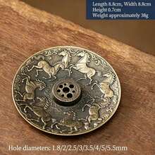 Lò đốt và giá đỡ hương bằng đồng, thích hợp cho hương nón, hương tháp, hương que, dùng cho thiền định, yoga, sử dụng trong nhà và ngoài trời. - lư hương - Xem 13