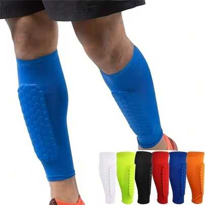 Honeycomb Anti-Collision Football Shin Guards, Unisex Football Compression Sleeve With Honeycomb Pads, Non-Slip Leg Sleeve With Honeycomb Pads, Lightweight, Suitable For Baseball, Football, Basketball, Running, Fitness, Boxing, Taekwondo, Mountain Biking, Breathable Sports Protective Gear, Football Shin Guard Accessories, Lightweight Shin Protection Equipment, Football Accessories, Sports Goods, Daily Necessities, Competition Gear, All-Season, Suitable For Men And Women, Football Gift, Multi-Person Sports Goods, Shin Guard Accessories, Men's Gift, World Cup Gift