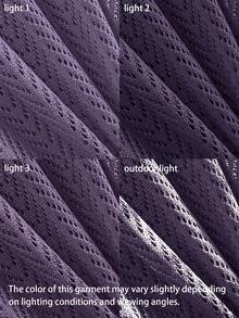 Women's Summer Hollow Breathable Versatile Solid Color Knitted Openwork Ribbed Sleeveless Vest, Suitable For Sports, Fitness, Daily Wear, Summer Vacation, Casual, Unisex, Soft And Comfortable, Spring/Summer - Purple - View 3