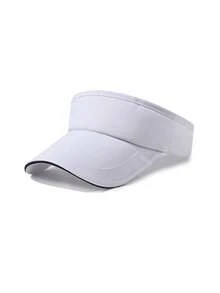 1 pieza Visera de sol para mujer, Visera de tenis y golf, Sombrero de verano de unicolor con protección UV y malla transpirable, Sombrero ajustable y ligero amigable con la cola de caballo para deportes al aire libre, Disponible en múltiples colores - Multicolor - Ver 6