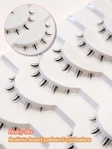 10 cặp lông mi dài, 6mm cho lông mi dưới - màu đen - Xem 2