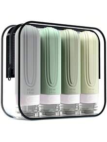 4pcs Travel Essentials Cosmetic Set, Including Lotion, Shampoo, Body Wash, Squeeze Tube, Macaron Flip-Top Bottles, Portable Mini Kit, Empty Bottles For Lotion, Shampoo, Tube, Home & Bathroom Decor, Autumn, Back To School - Multicolor - View 15