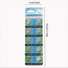 1.55V AG13 LR44 A76 纽扣电池（散装），适用于手表、玩具、遥控器、L1154 RW82 SR1154 SP76 - 查看 3