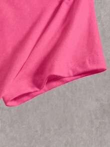 Y2K Crop Top Summer Outfits, "Stay Spicy" Graphic T-Shirt, Summer Outfit For Women, Vacation & Beach Outfit Casual - Hot Pink - View 3