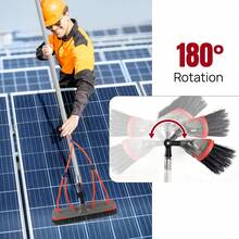 Rigogo Professional Window Cleaning Kit 7m, Telescopic Water Guide Pole With Brush & Squeegee – High-Reaching Tool For Solar Panels & 2nd Floor Windows, YJ-TSS-7M - A - Xem 7