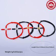 Vòng tay thánh giá thủ công bằng bạc Sterling 925, vòng tay dây thừng thủ công. - Bạc - Xem 7