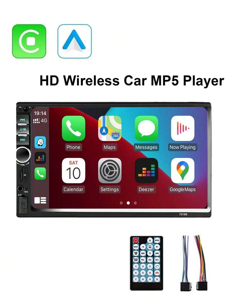 7018B High Definition Car MP5 Player With Capacitive Touch Screen, Supports In-Car Playback And Calling