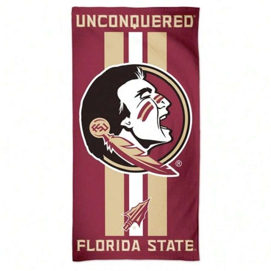 1pc Florida State Seminoles Towel 30x60 Beach Style Soft & Absorbent Microfiber Towel, Suitable For Bathroom, Swimming, Fitness, Yoga, Lightweight & Portable, Wind & Sun Protection, Ideal For Summer Travel & Decoration - 1 - Xem 1